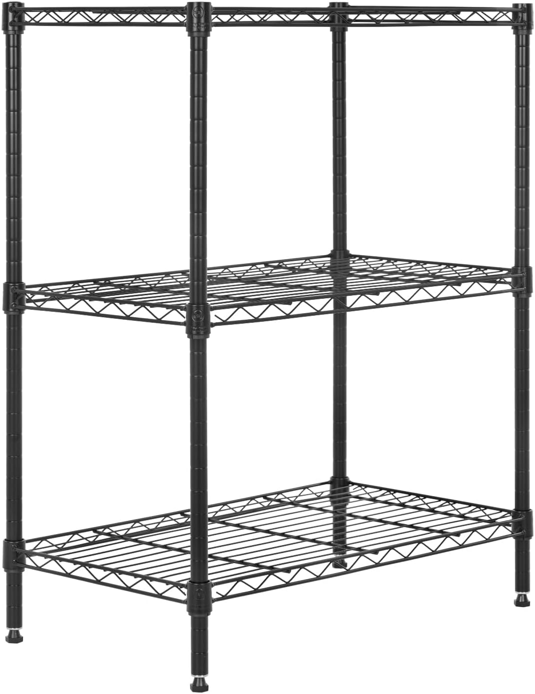 PayLessHere Estantería para despensa, armario de almacenamiento de 3 niveles, estante de almacenamiento de metal ajustable de 450 libras, capacidad