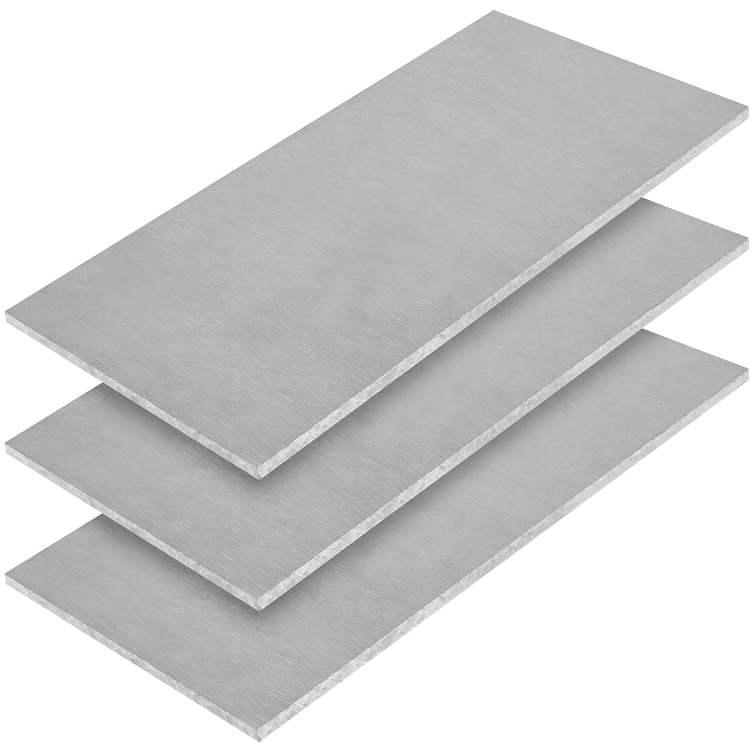 3 placas de aluminio de 6 x 12 x 14 pulgadas, placa de metal plana, chapa de aluminio 6061 con película protectora, hoja rectangular de aluminio