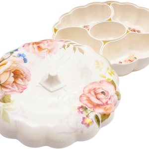 NOLITOY 1 juego de porcelana de imitación Snack Box aperitivos para niños pequeños platos de dulces con tapas pequeños recipientes para servir tazón NOLITOY 1 juego de porcelana de imitación Snack Box aperitivos para niños pequeños platos de dulces con tapas pequeños recipientes para servir tazón