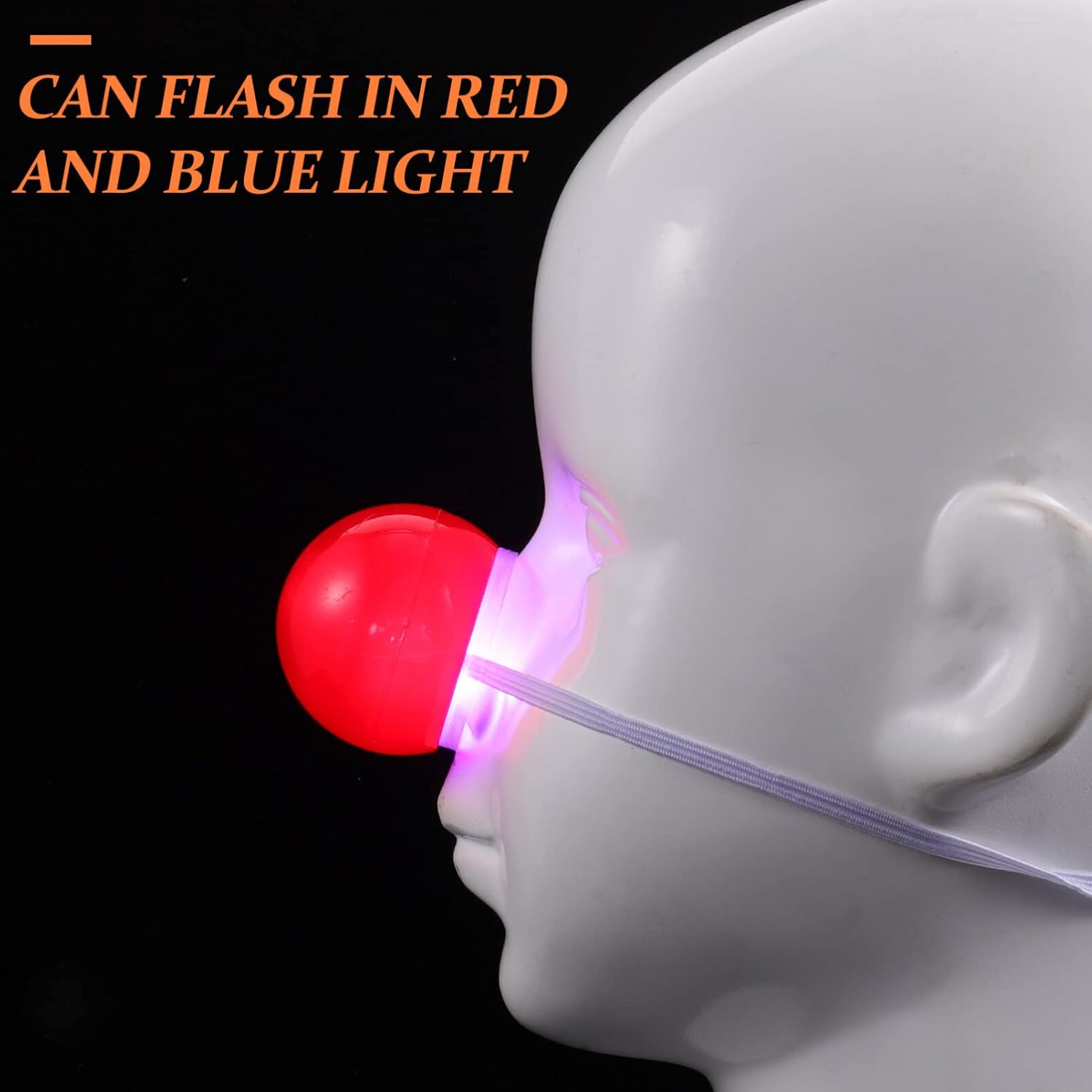 STOBOK Nariz roja, 5 piezas de nariz de payaso LED, nariz roja iluminada, nariz de payaso brillante, nariz de payaso, accesorios de vestir para