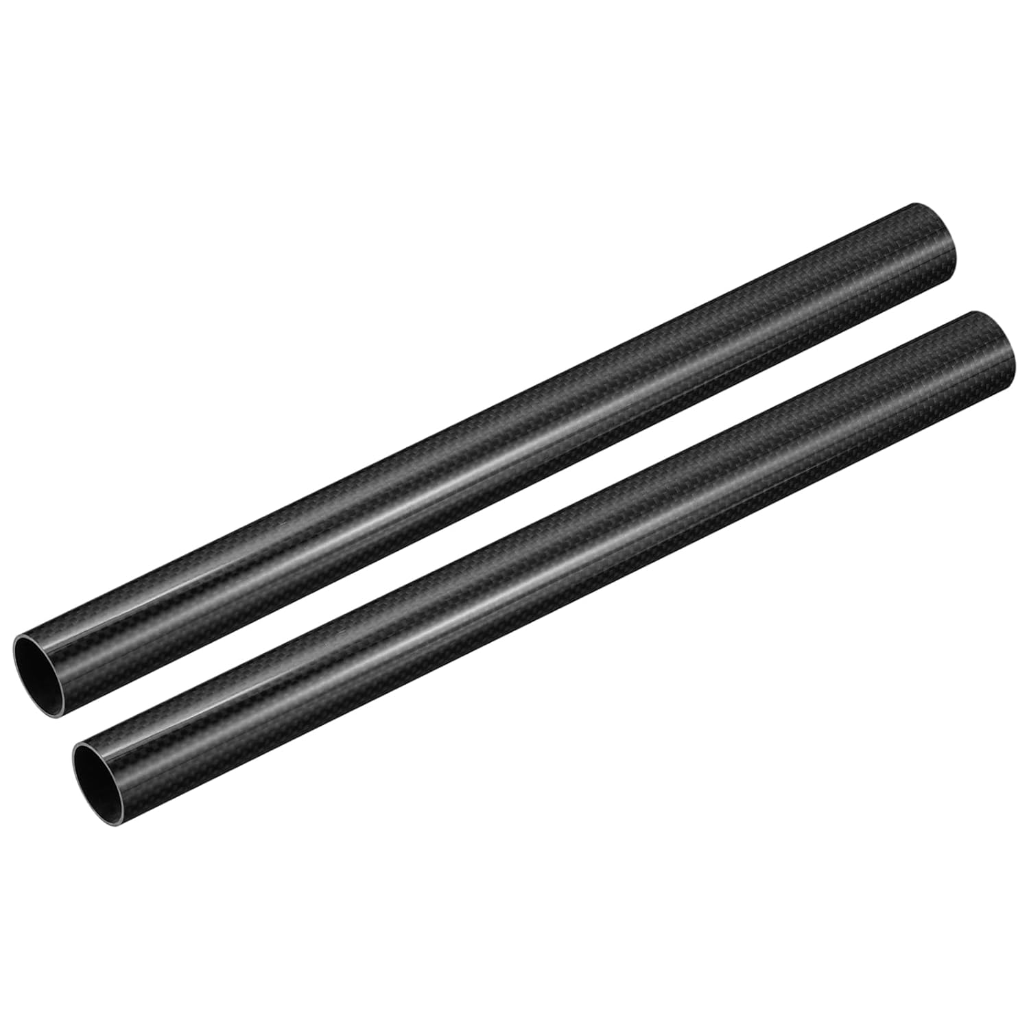 MECCANIXITY Tubos de fibra de carbono, 19.685 in x 1.575 in x 1.457 in, tubo hueco 3K envuelto en carbono, superficie redonda lisa brillante para
