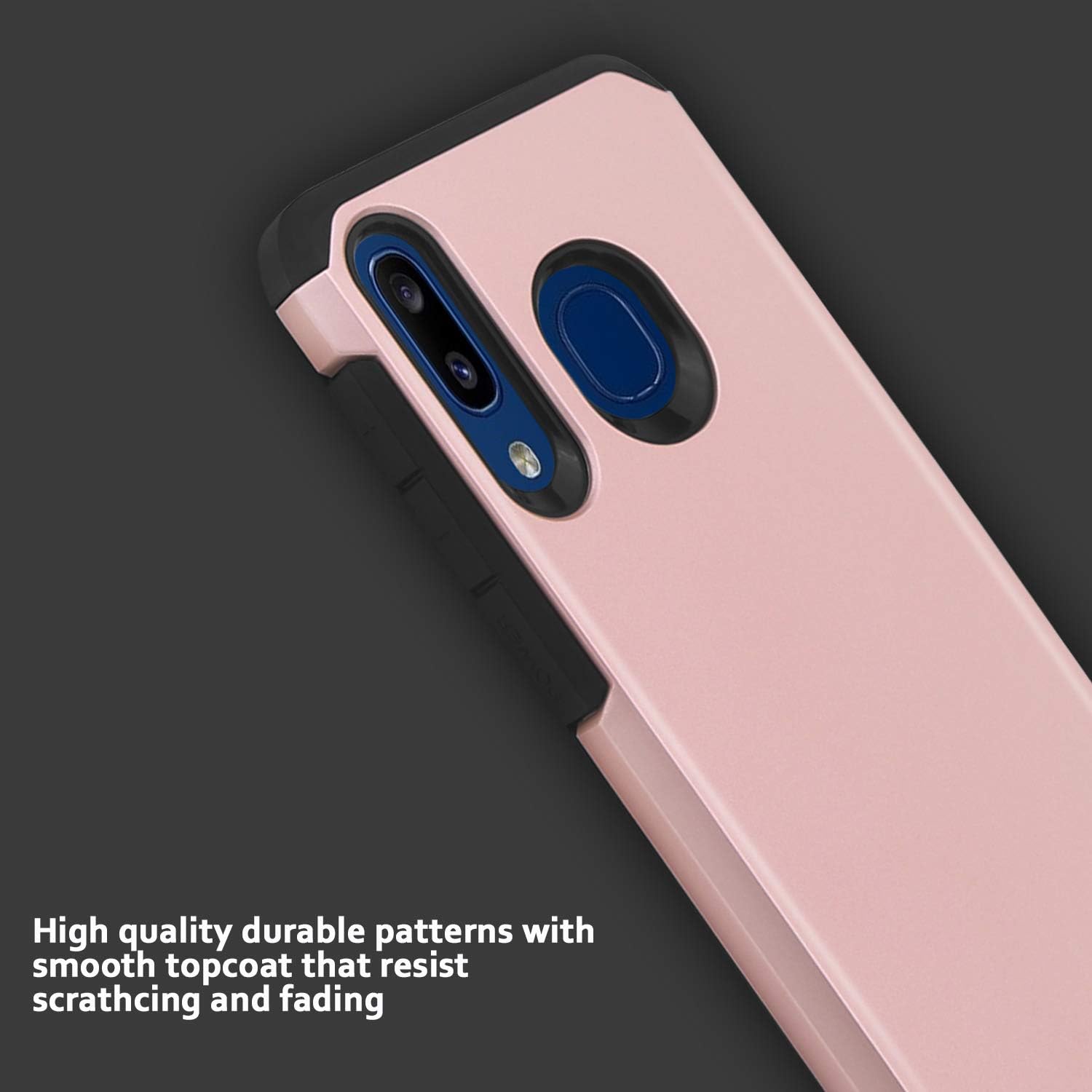 TJS Funda para teléfono compatible con Alcatel 3V 20195032W (no compatible con Alcatel 3V 2018), cubierta híbrida de doble capa a prueba de golpes