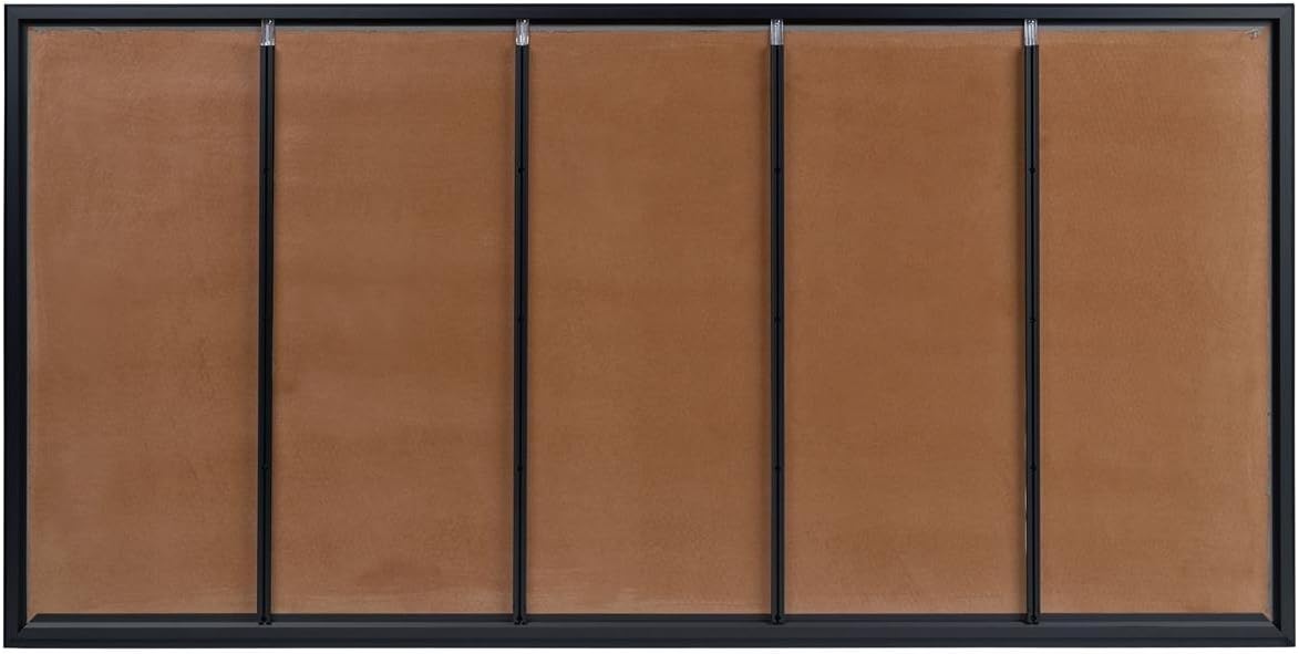Displays2go, Tablero de anuncios de aluminio de 72 pulgadas de ancho x 36 pulgadas de alto con respaldo de tela gris, montado en la pared, puertas