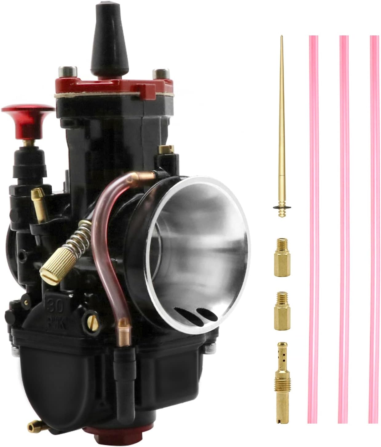 PWK – Carburador de carreras de 1.181 in universal para motor de 100 cc a 160 cc 2T 4T motos scooters Dirt Bike Motocross ATV Quad Off Road (1.181