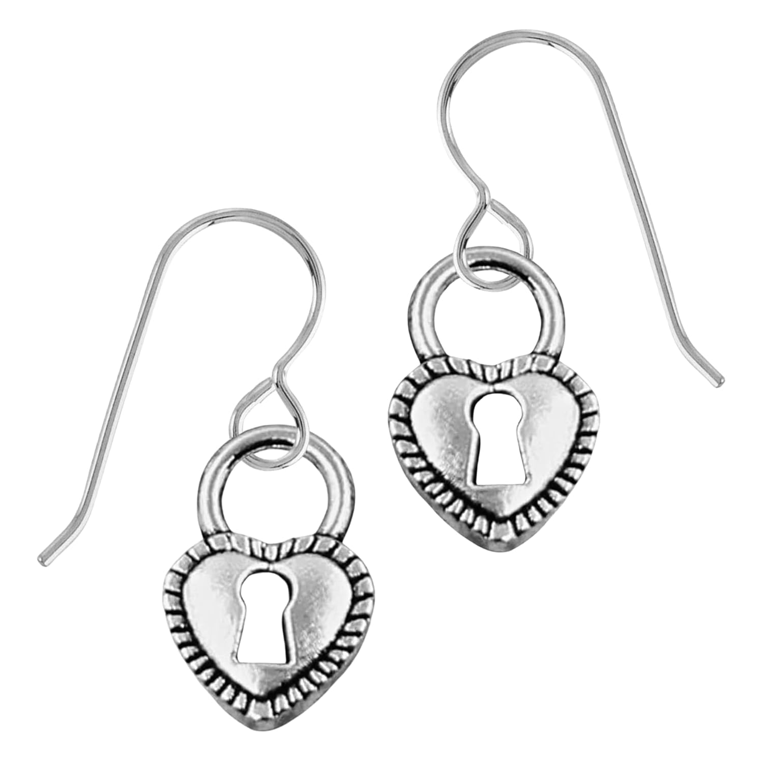 Heart Dangle Earrings  Love Drop Earrings for Women and Girls  Gift for Her  Valentines Jewelry  Multiple Styles Available (Key Hole Locket Heart