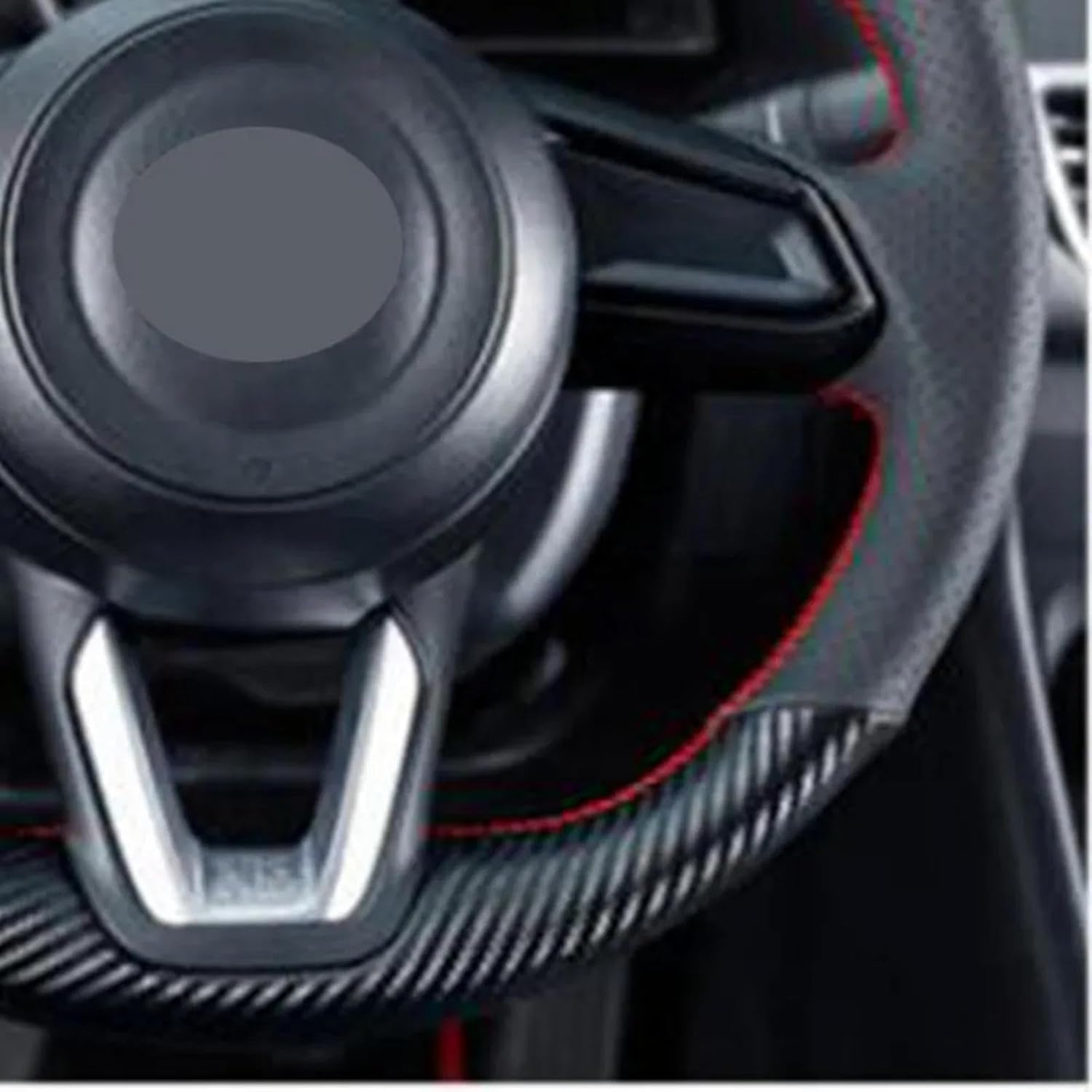 Fundas de volante de automóvil de fibra de carbono negras cosidas a mano, aptas para Mazda CX-3 CX3 CX-5 CX5 2017 2018 Accesorios de coche