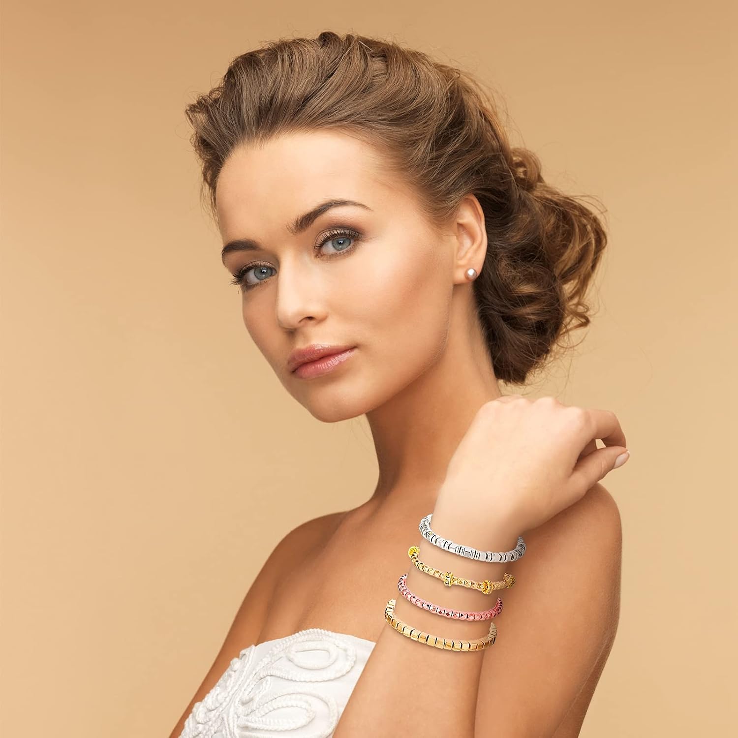 3630 cuentas espaciadoras surtidas, cuentas de cubo Rondelle facetadas, cuentas cuadradas espaciadoras de columna, dijes de joyería redondos de