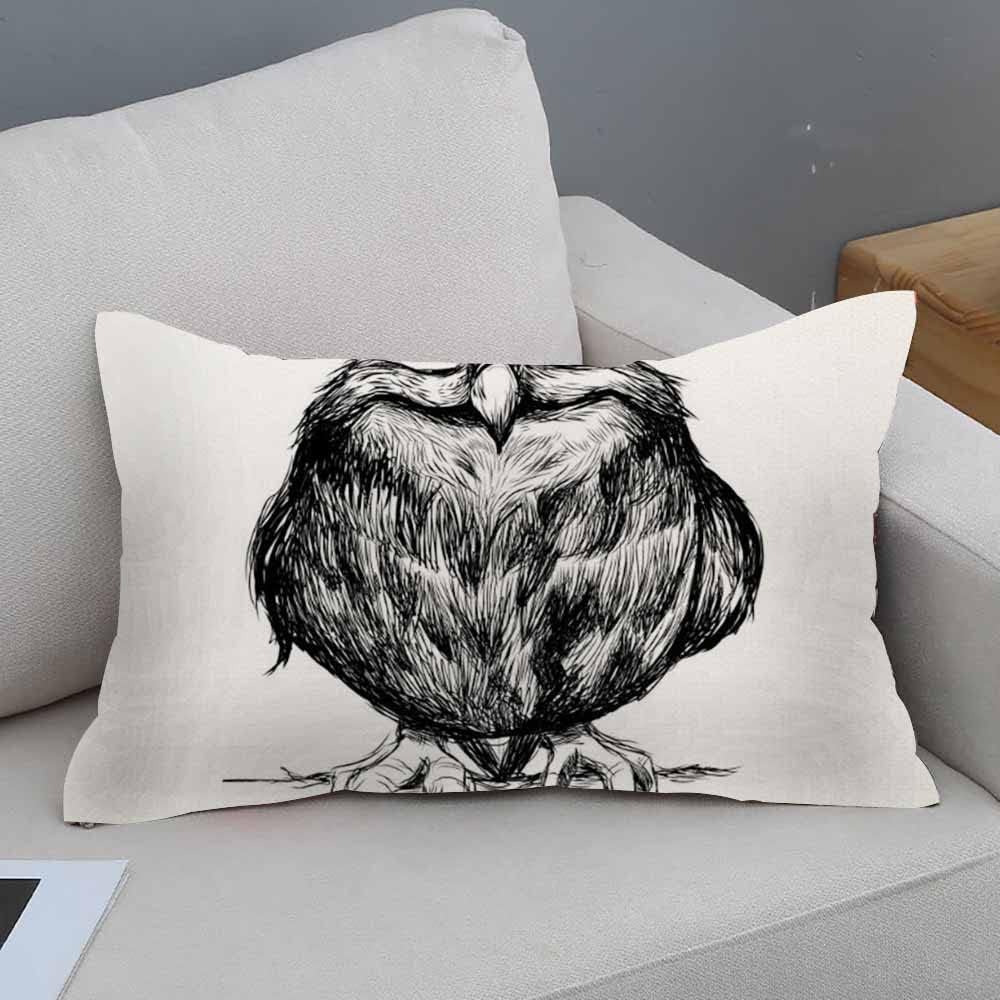 Fundas de almohada con diseño de búho, funda de almohada para decoración del hogar, 12 x 20 pulgadas