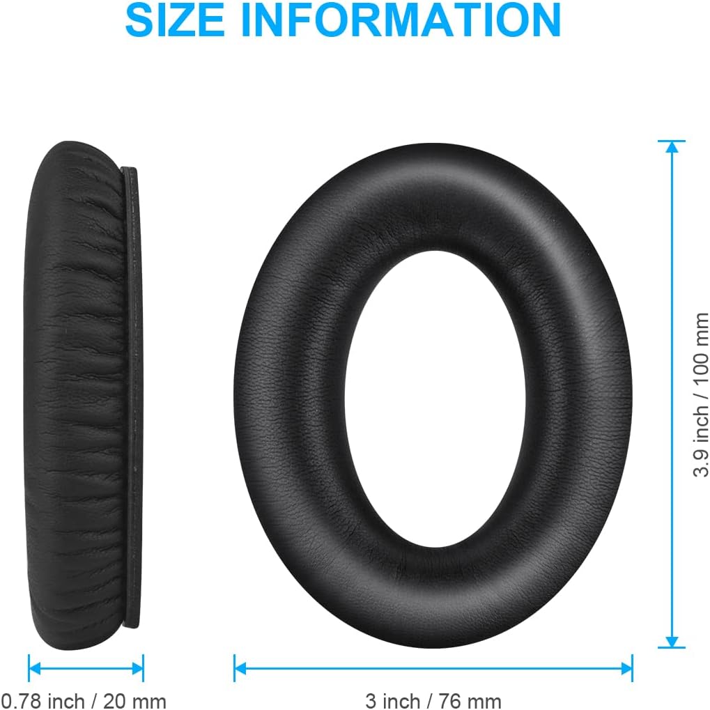 Ainiv 1 par de almohadillas de repuesto para QuietComfort 35 (QC35) y Quiet Comfort 35 II (QC35 II), auriculares de cuero suave, almohadillas de