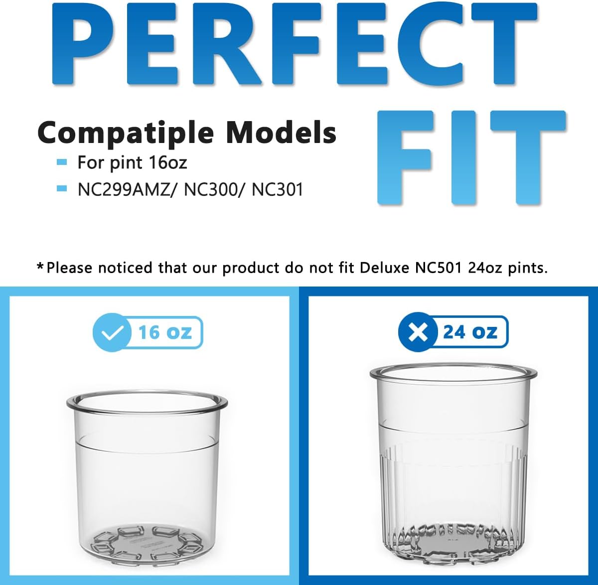 Paquete de 4 fundas de neopreno para helados compatibles con contenedores Ninja Creami Pints NC299, NC300, NC301 – HAYASHI home