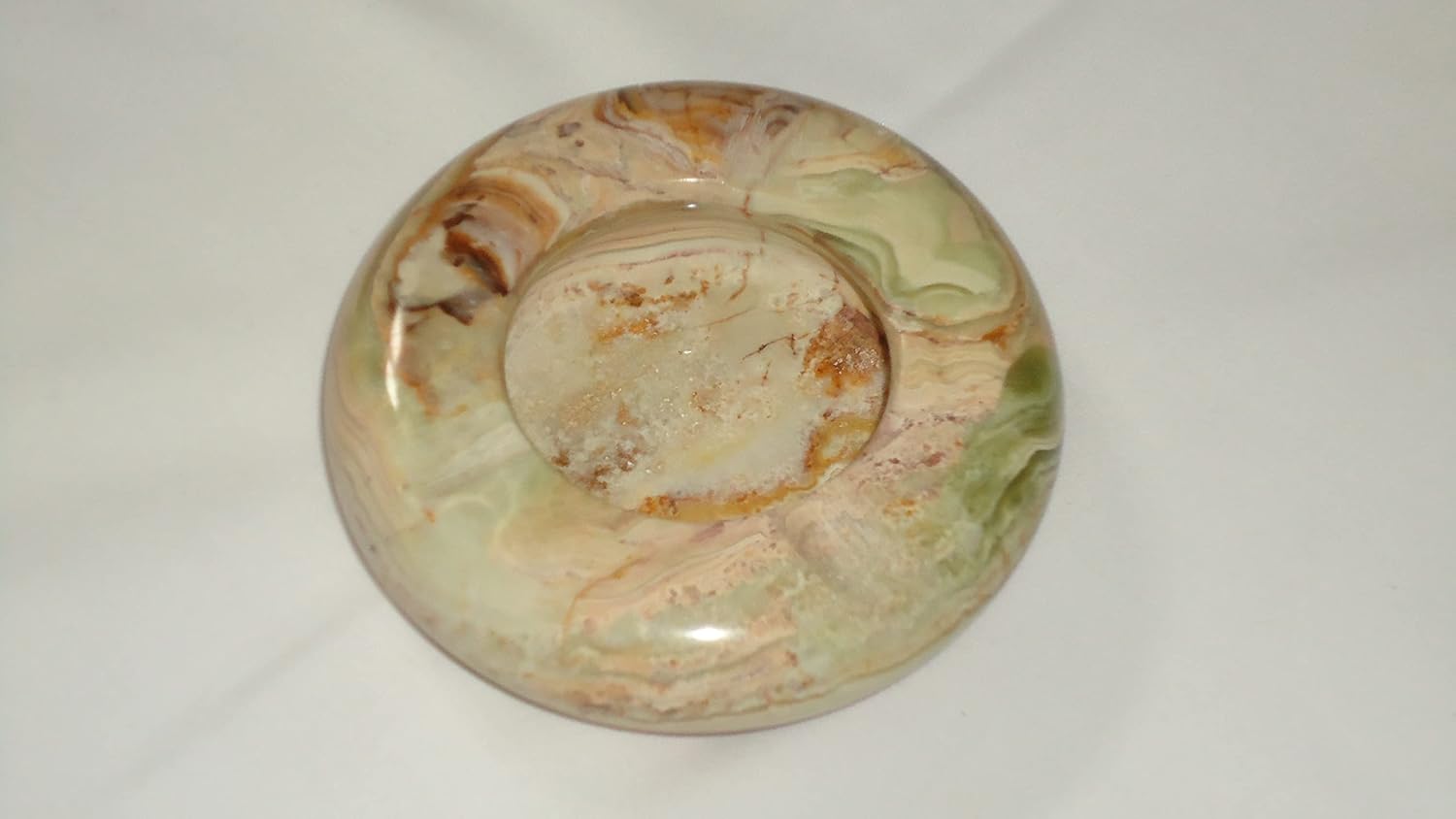 Cenicero de cigarrillos de piedra Onyx con 2 reposos, cenicero pequeño para el hogar, cenicero fresco para interiores y exteriores, mesa de café,