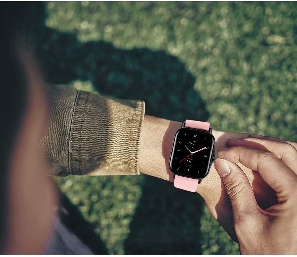 LeisureBands Correa de reloj de silicona de 0.787 in0.866 in compatible con Amazfit GTR 1.654 in1.850 inGTR22eGTSGTS 2, pulsera deportiva de