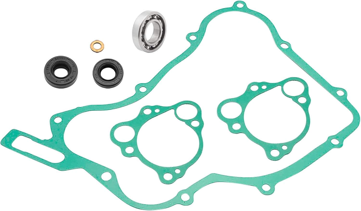 Kit de reconstrucción de bomba de agua Honda CR125 CR125R 1990-2004 Junta de sello de rodamiento, OEM # 91007-KA3-740 91201-965-000 91211-KA3-761