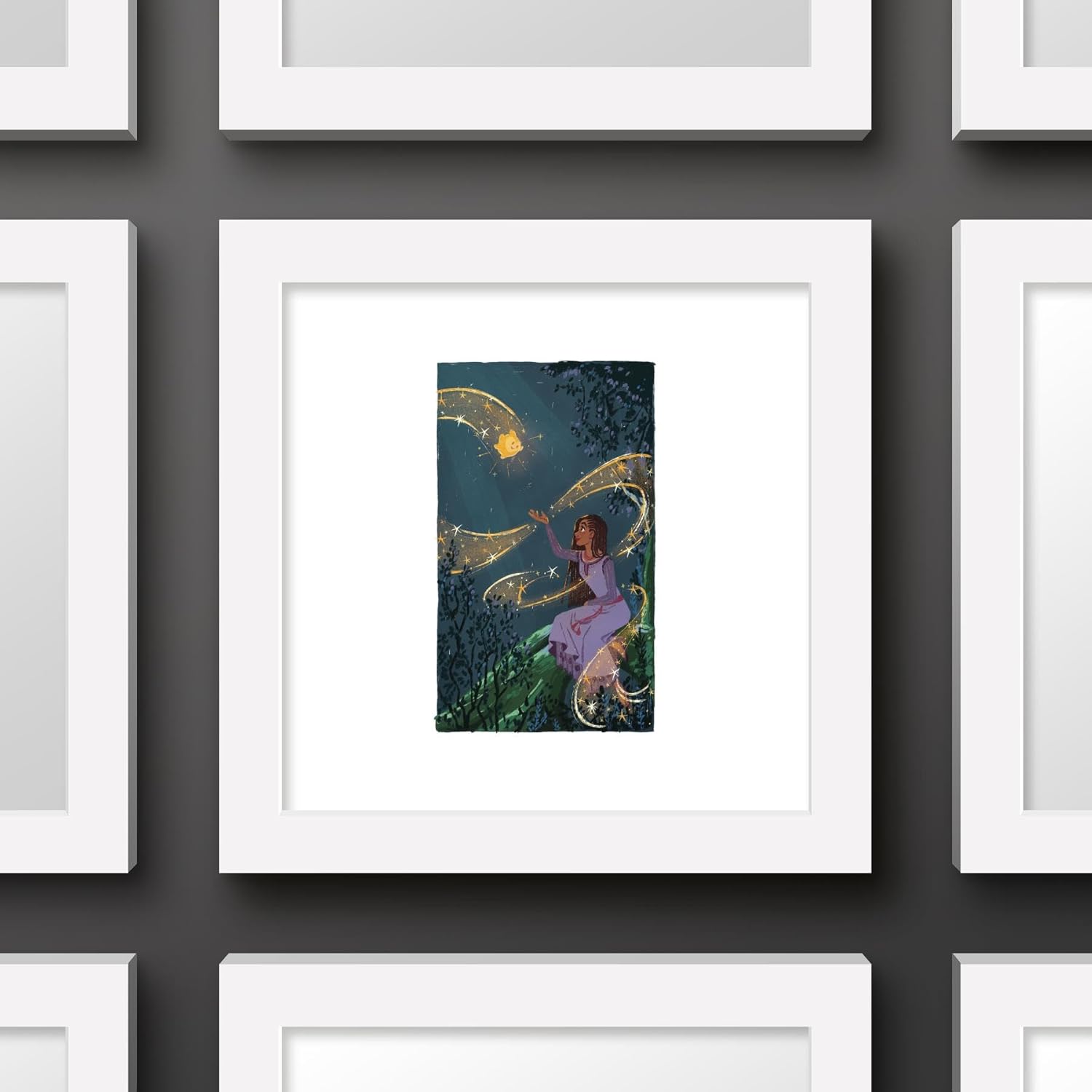 Trends International Gallery Pops Disney Wish – Wish Come True Panel #2 – Póster de pared, 12.00 x 12.00 pulgadas, versión de marco blanco