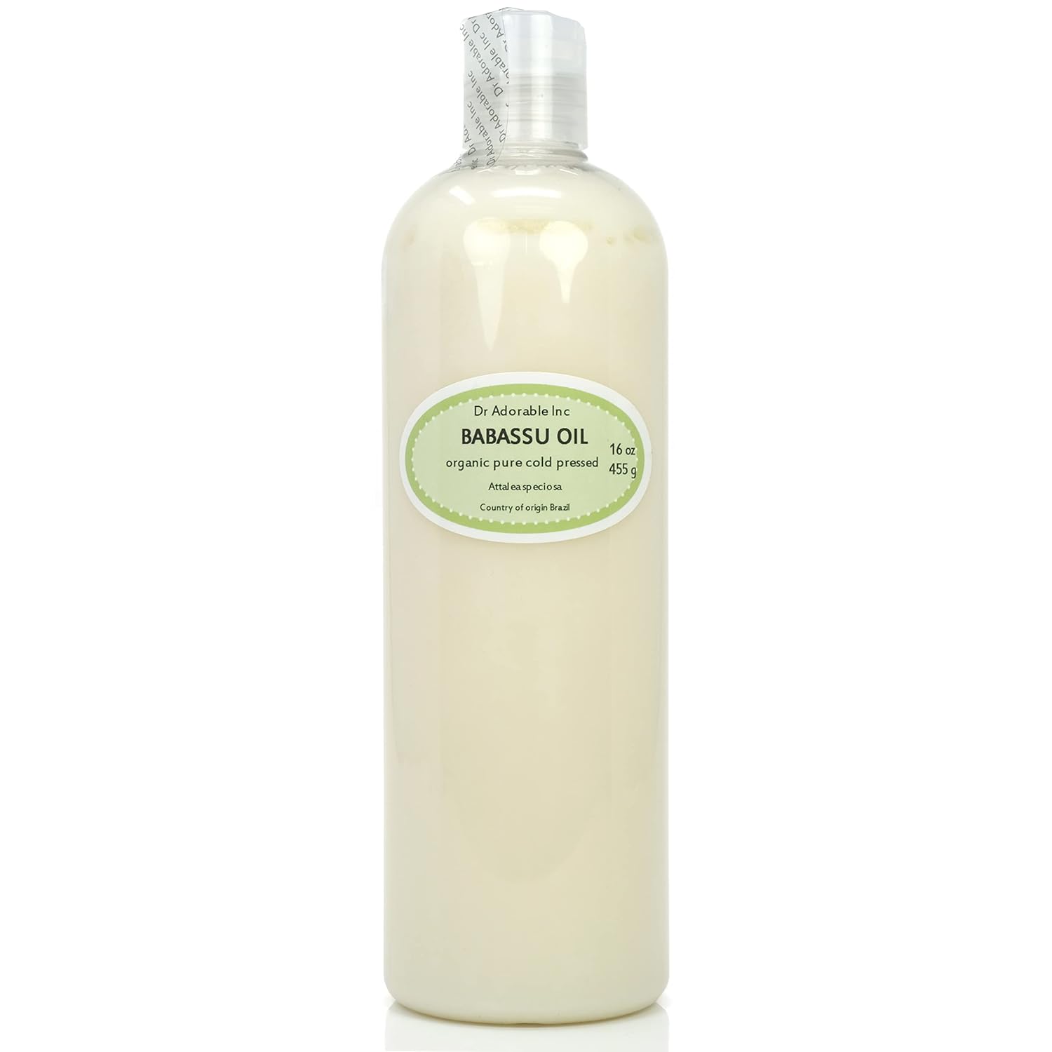 Aceite orgánico de babassu de 16 onzas, 100% puro, prensado en frío, para la piel, hidratante de pelo