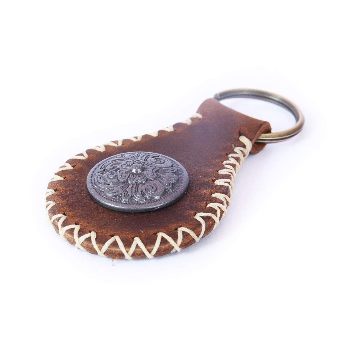 HandMade Keychain Personality Crazy Horse Genuine Leather, Hand Sewn for Women&Men