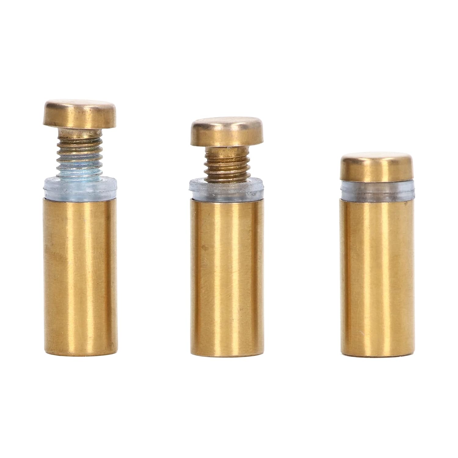 12 tornillos de separación inoxidables, tornillos de separación, 1 tornillo de separación para acero acrílico, galvanizado, oro cepillado, clavos