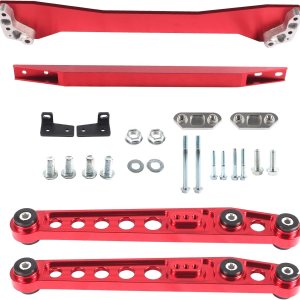 Kit de barra de amarre de brazo de control inferior trasero compatible con Honda Civic EK 1996 1997 1998 1999 2000 Kit de barra de amarre de brazo de control inferior trasero compatible con Honda Civic EK 1996 1997 1998 1999 2000