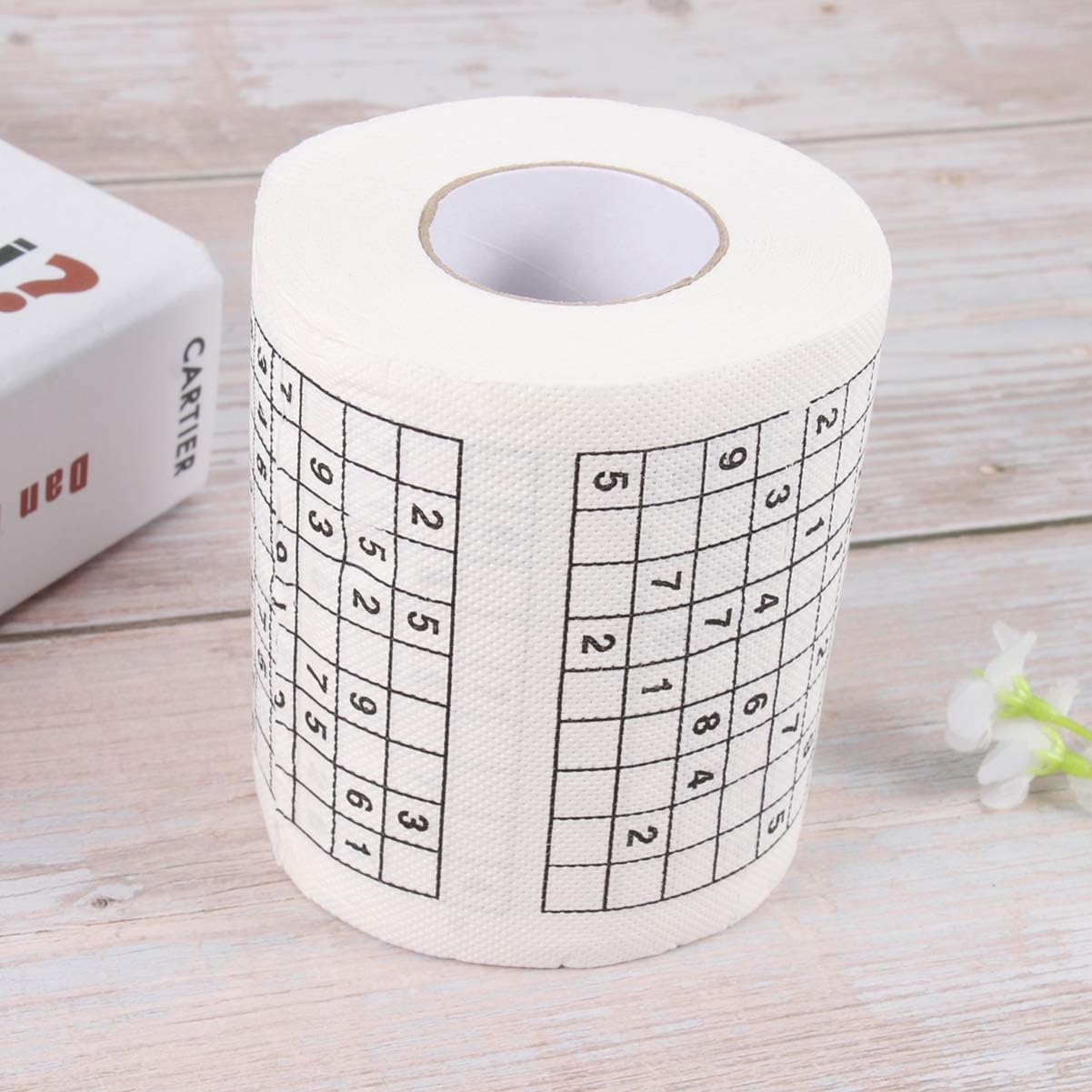 Impreso divertido papel Sudoku papel higiénico baño tejido