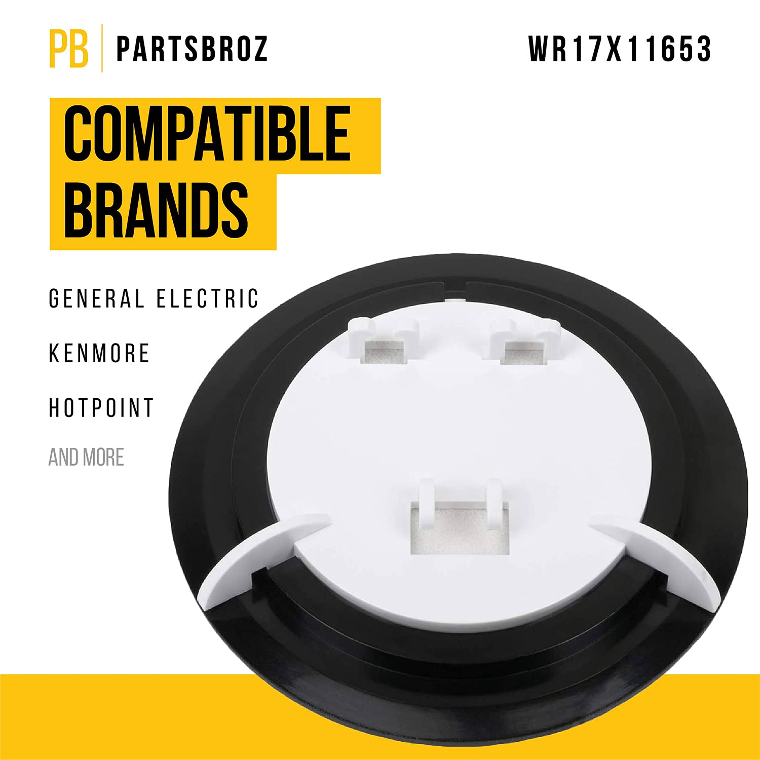 PartsBroz Consejos para bricolaje incluidos  WR17X11653 Montaje de puerta dispensador de hielo  Compatible Hotpoint, Kenmore, GE Fridge Ice Door