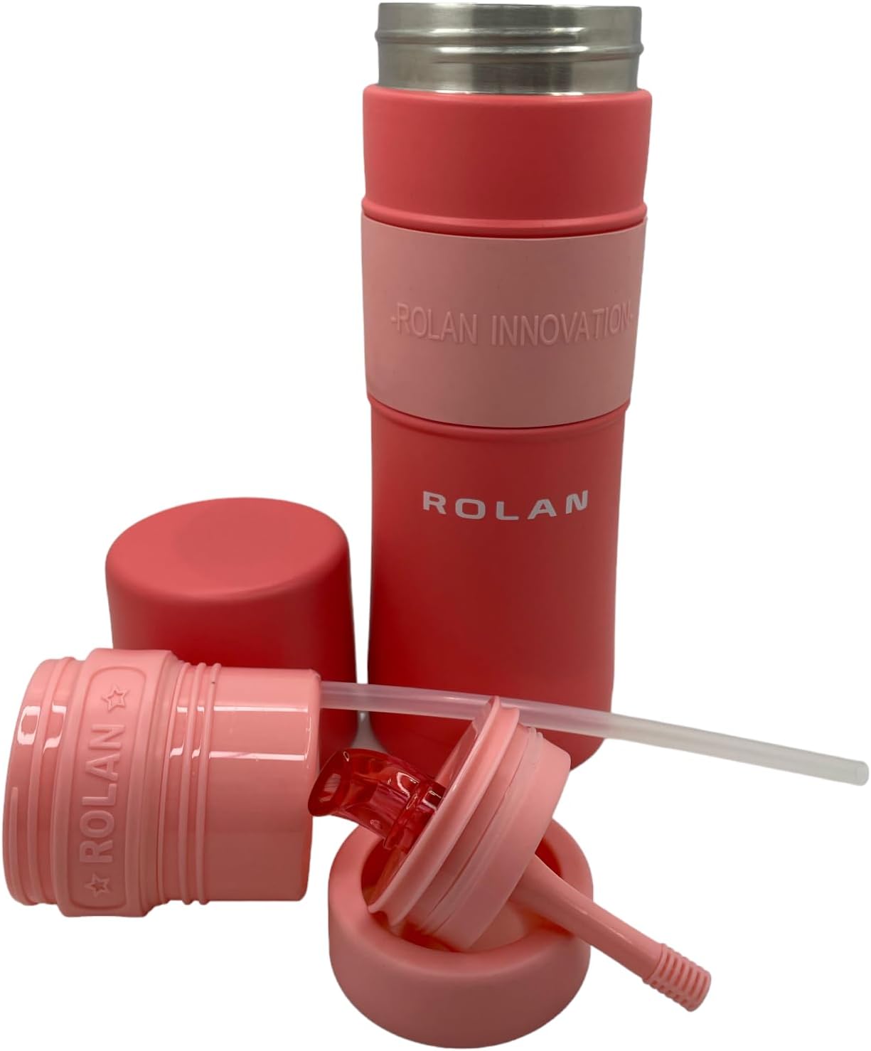 ROLAN – Automatización de acero inoxidable Self Drink Mate – Termos, Mate Cup y Bombilla todo en uno, Mate Yerba en cualquier lugar sin esfuerzo,