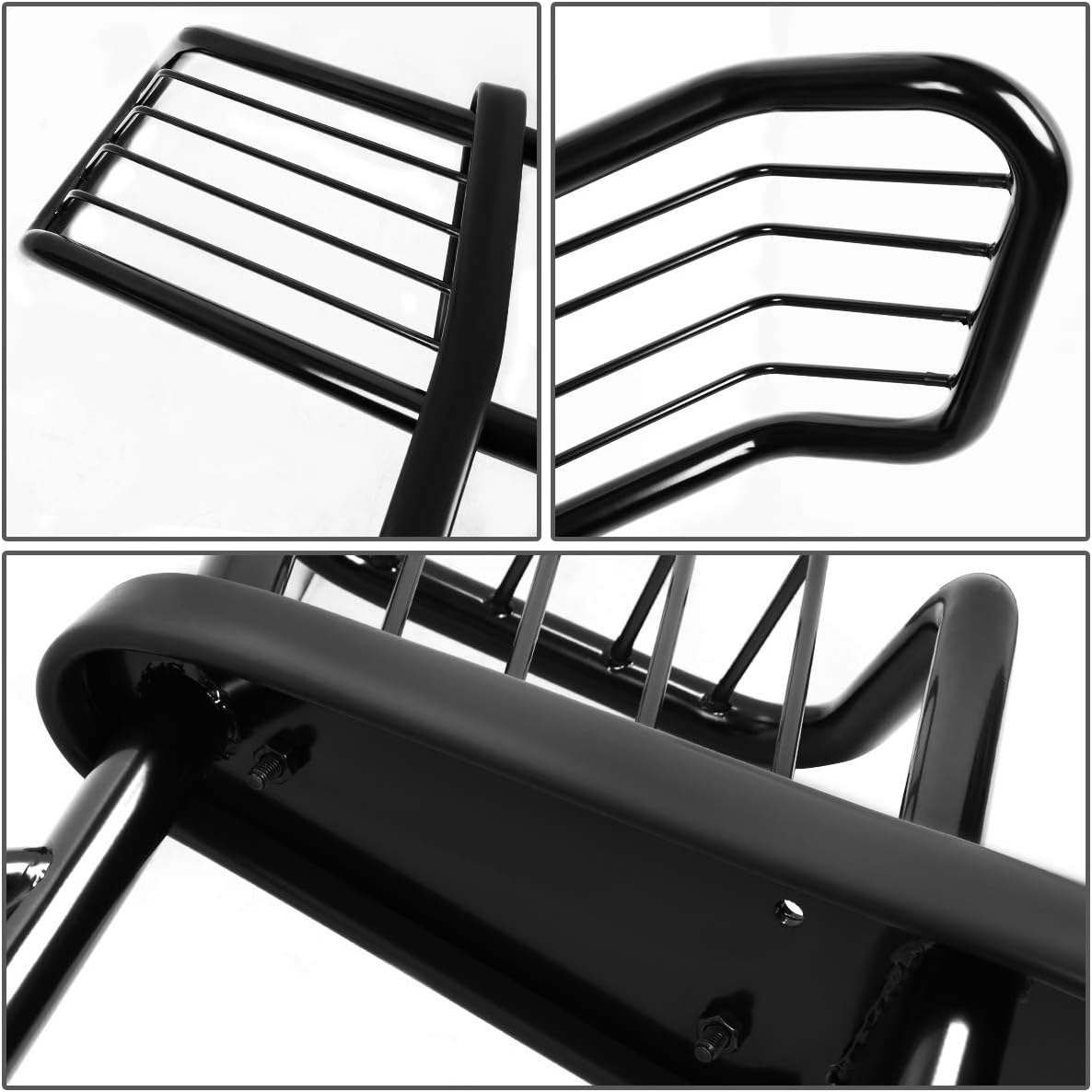 DNA Motoring GRILL-G-008-BK – Protector de rejilla para cepillo de parachoques delantero, compatible con 00-02 SilveradoSierra 2500HD 3500HD