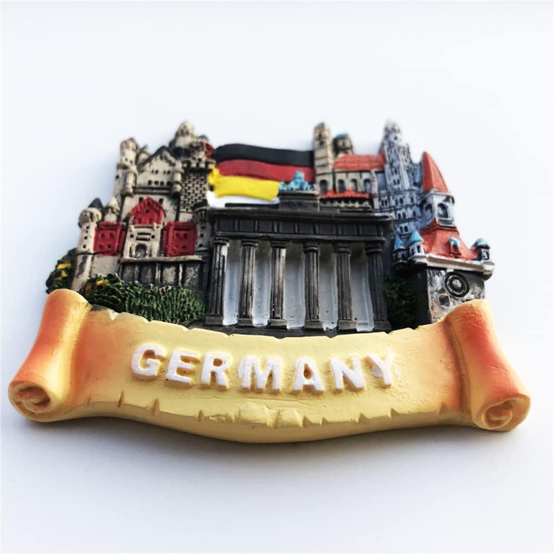 Imán de nevera 3D de Alemania, regalo de recuerdo, resina hecha a mano para refrigerador de Alemania, colección de decoración para el hogar y la