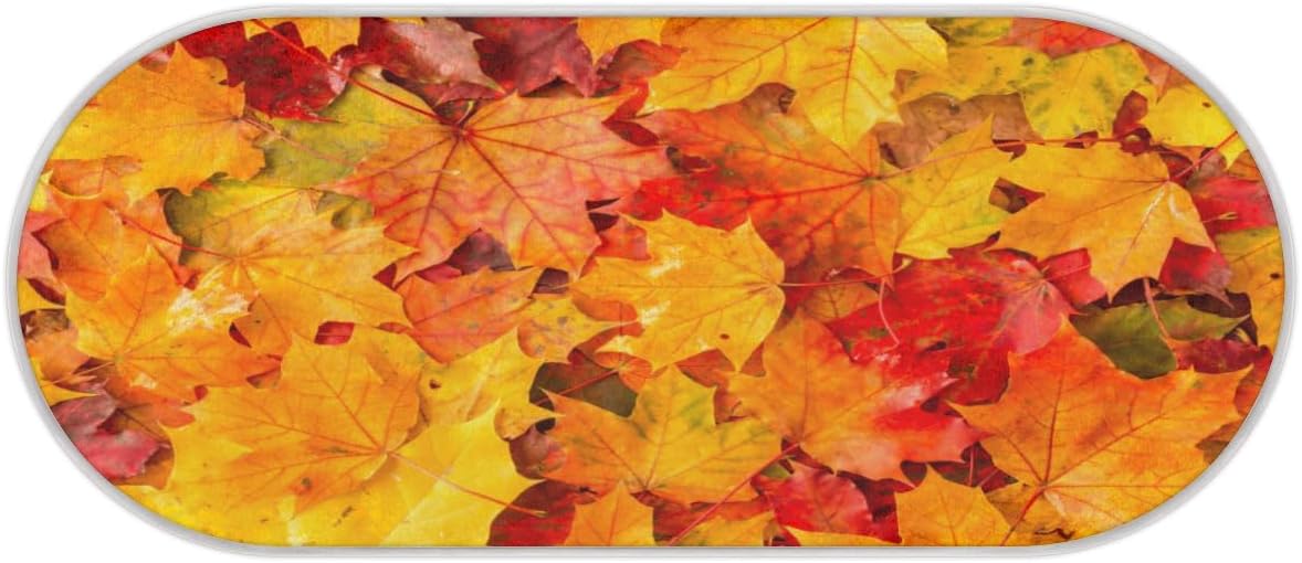 Autumn Maples Memory Foam Bathroom Rug Runner Soft Cozy Bath Rug Water Absorbent Non-Slip Bathroom Mat Thick Velvet Shower Mat Bath Mat for Bathroom