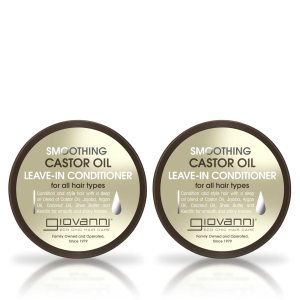 GIOVANNI Acondicionador sin enjuague con aceite de ricino suavizante, todo tipo de cabello, hidrata el cabello y el cuero cabelludo, hidrata y GIOVANNI Acondicionador sin enjuague con aceite de ricino suavizante, todo tipo de cabello, hidrata el cabello y el cuero cabelludo, hidrata y