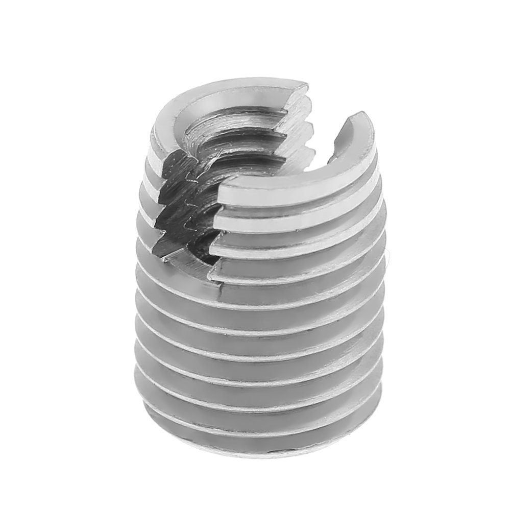Juego de 20 piezas de rosca de tornillo helicoidal de alambre M4 de metal autorroscante ranurado tornillo roscado inserto helicoidal manga surtido
