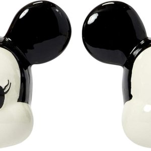 Disney Mickey y Minnie Mouse – Juego de salero y pimentero de cerámica, diseño clásico vintage del 90 aniversario, decoración oficial de Disney para Disney Mickey y Minnie Mouse – Juego de salero y pimentero de cerámica, diseño clásico vintage del 90 aniversario, decoración oficial de Disney para