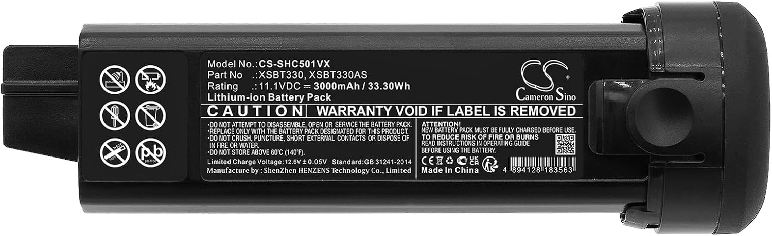BUSFUIVA Batería de repuesto para Shark Evopower System Flex CS200JCS401JCS501J, WS620630631632, WS632BLBRN, WS632GDBRN, WS632GNBRN, WS632PKBRN,