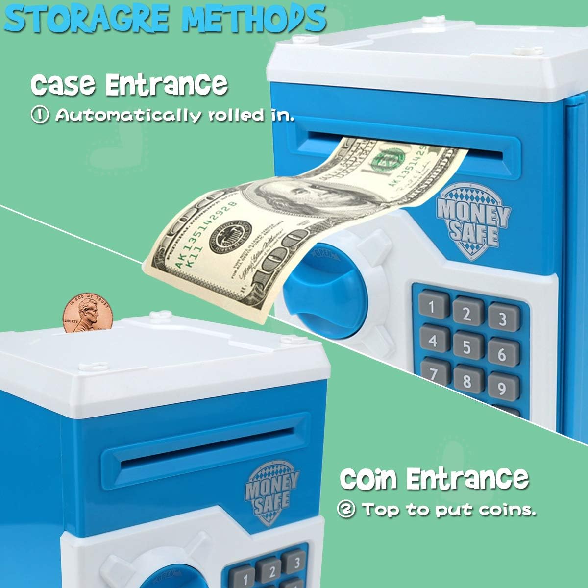 Alcancías electrónicas para niños, gran juguete de regalo para niños y niñas, caja de ahorro de dinero con contraseña, regalo perfecto para niños y