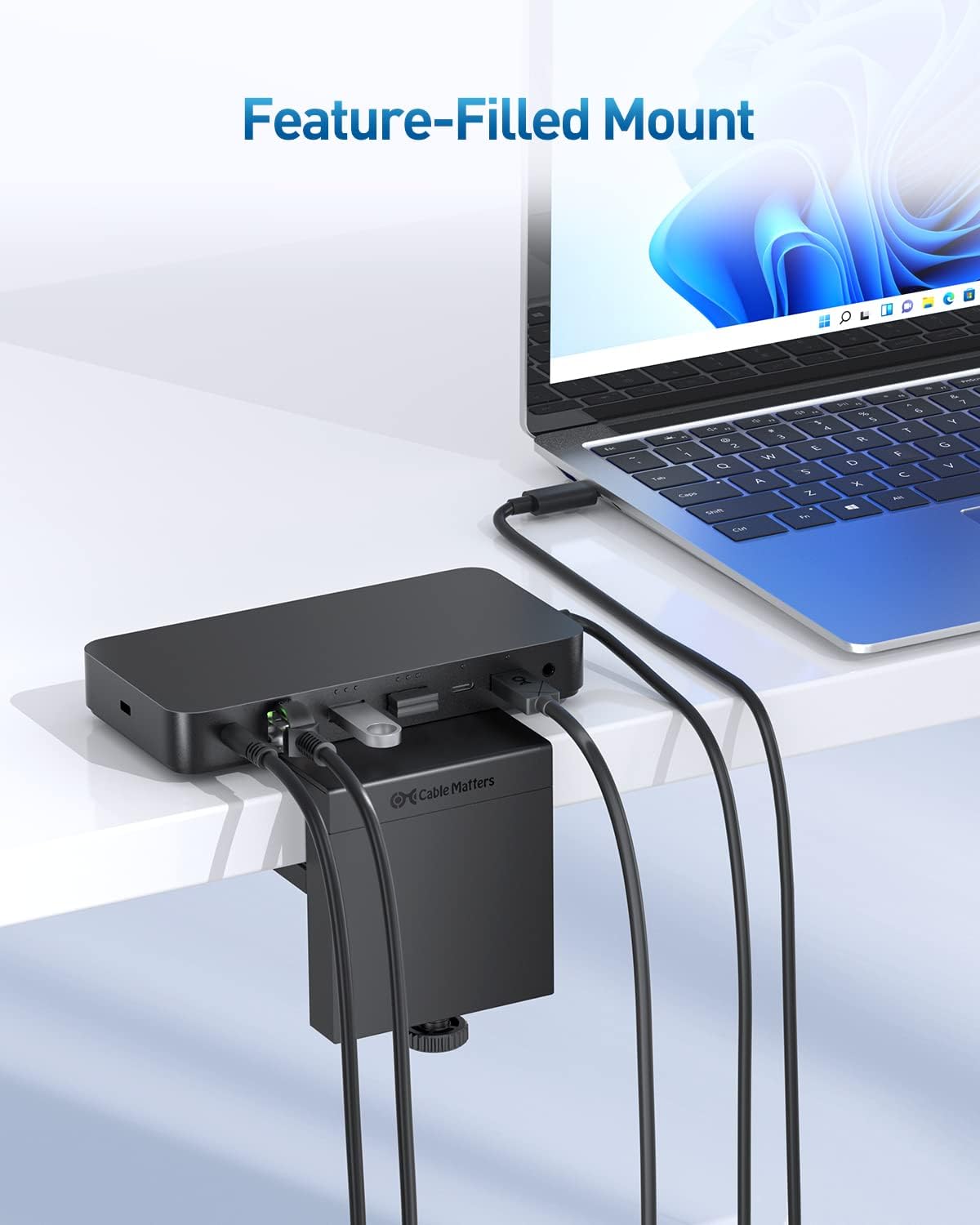 Diseñado para Microsoft Surface Soporte de escritorio Cable Matters para Microsoft Surface Thunderbolt 4 Dock