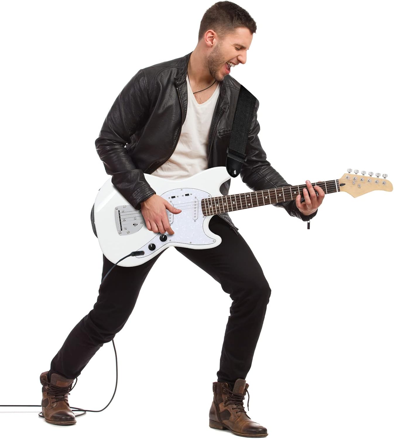 Ktaxon Guitarra eléctrica de tamaño completo de 39 pulgadas, kit de guitarra eléctrica de 6 cuerdas con bolsa de guitarra eléctrica portátil, correa
