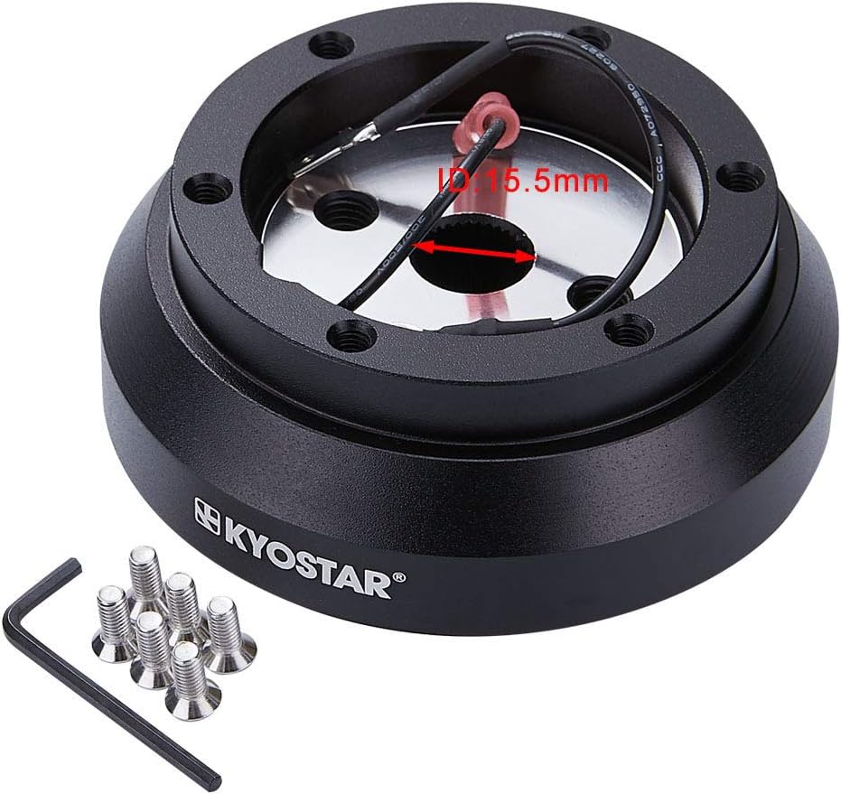Kyostar – Manubrio 100% de fibra de carbono real con kit de masa, adaptador de cubo de liberación rápida
