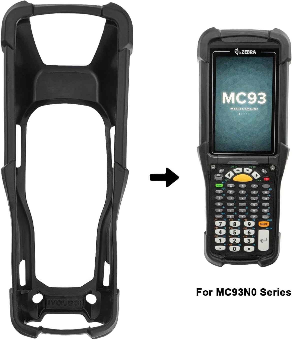Funda protectora de goma para Zebra MC9300 SG-MC93-RBTG-01