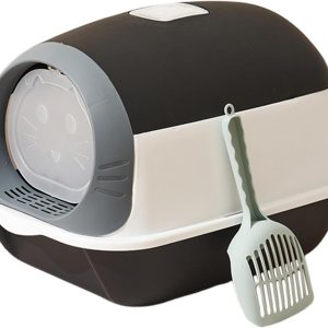 Generic Caja de arena para gatos cerrada y cubierta, caja de arena grande de alta cara para gatos, caja de arena antisalpicaduras para gatos, Generic Caja de arena para gatos cerrada y cubierta, caja de arena grande de alta cara para gatos, caja de arena antisalpicaduras para gatos,