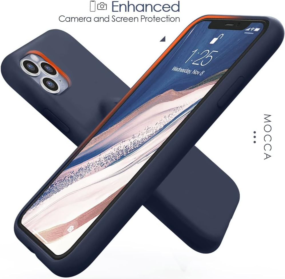 MOCCA – Funda protectora con soporte de anillo, antiarañazos, con forro de microfibra suave, de silicona, de cuerpo completo y a prueba de golpes