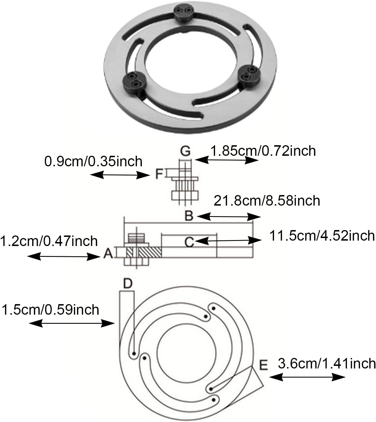 Anillo de mandíbula suave de 8 pulgadas, anillo de mandíbula suave ajustable de 3 mandíbulas, herramienta de corte de torno CNC central para tornos