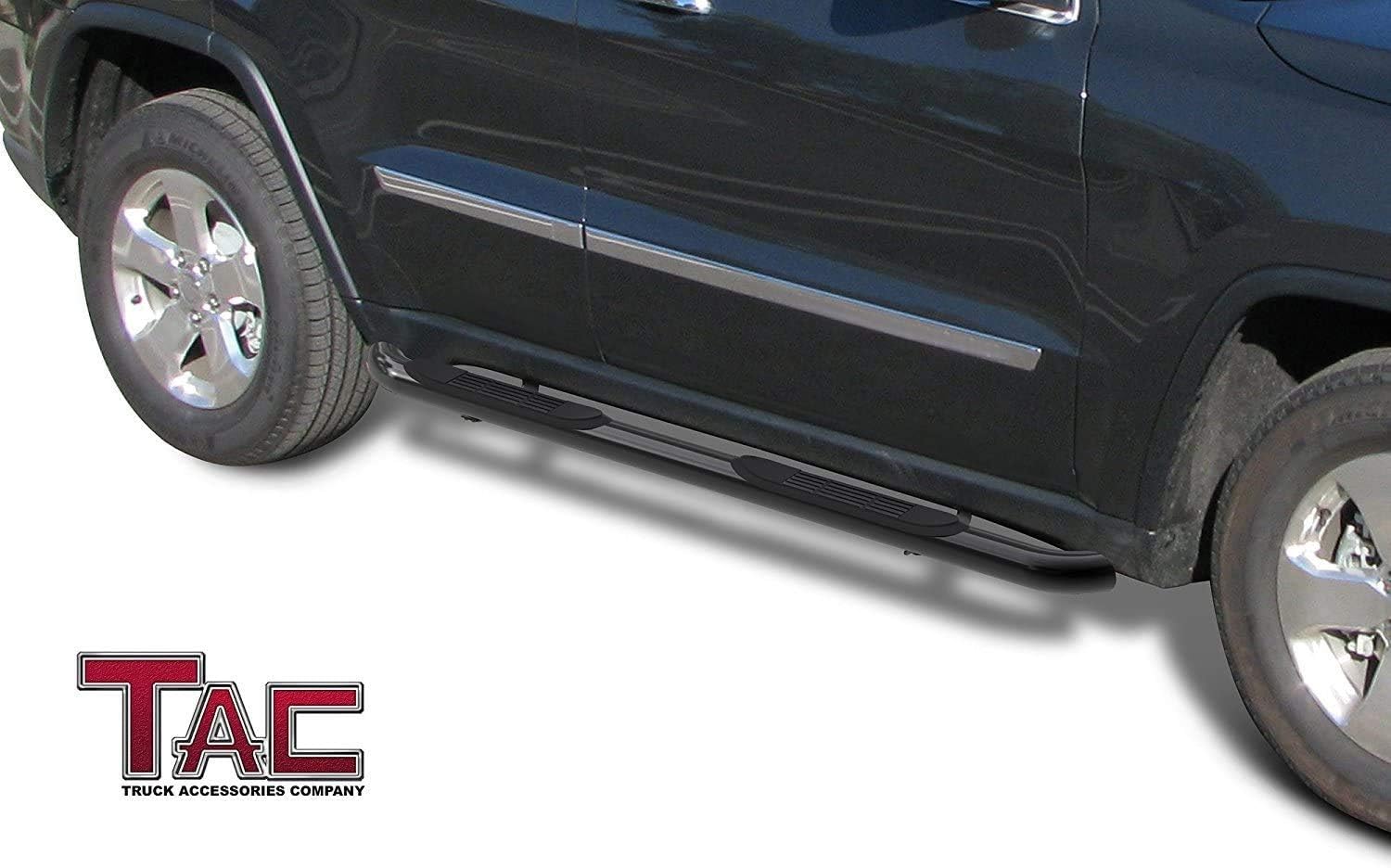 TAC – Estribos laterales negros de 3 pulgadas, compatibles con Toyota Tacoma 2005-2023, barras laterales de cabina de acceso, barras Nerf, rieles de