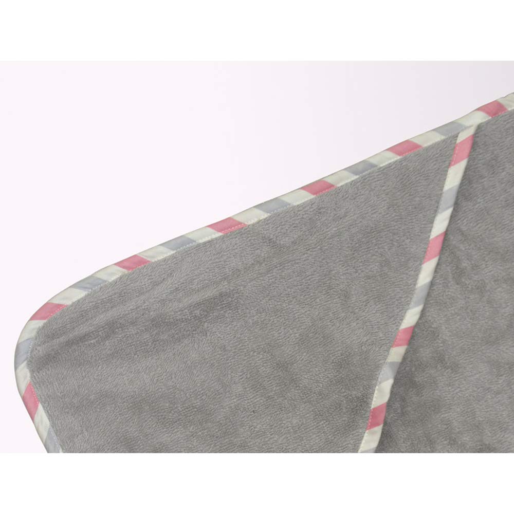 Topwon Delantal Toalla de baño para bebé paño polar con guante de baño Super absorción de agua (gris)