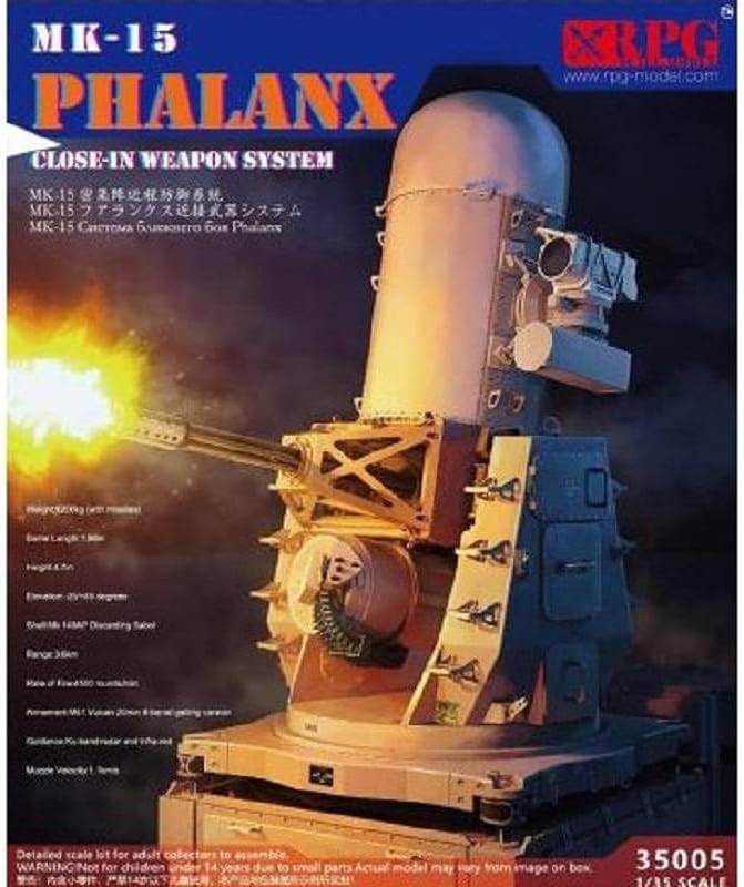 Escala RPG Modelo 135 US Navy MK-15 Phalanx Plastic Model 35005