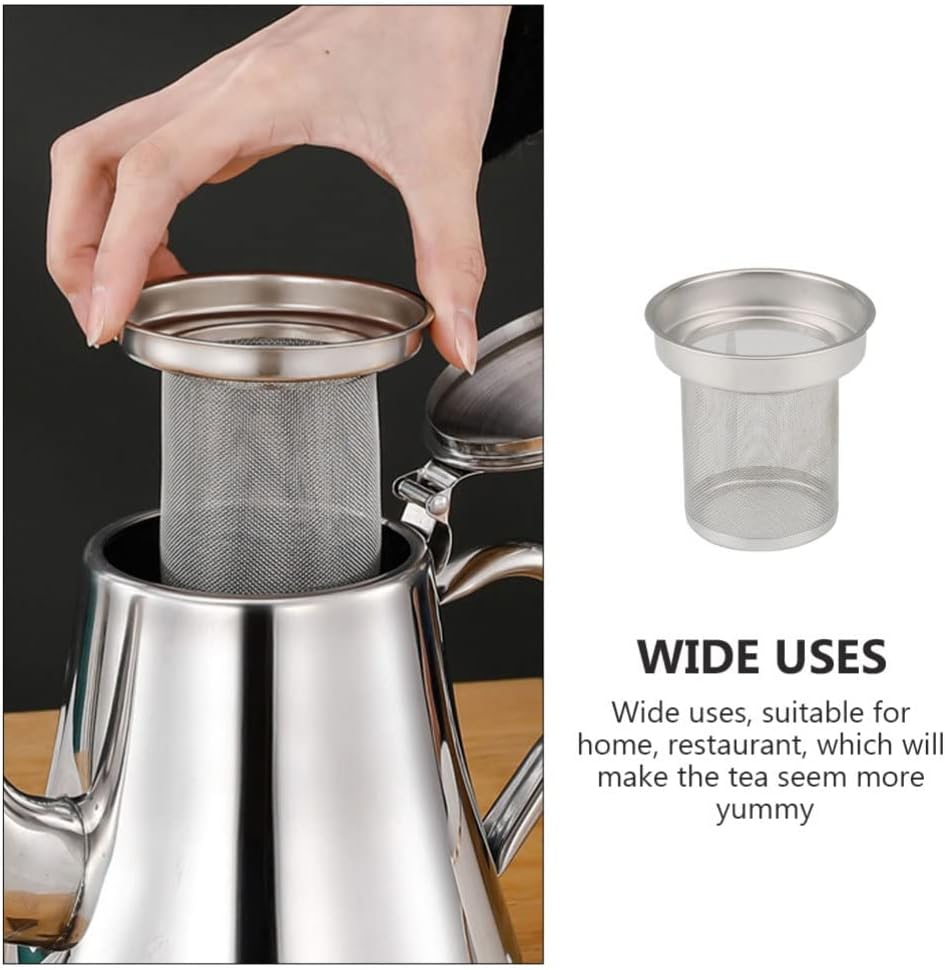 Kichvoe Yerba Mate Cup – Filtro de té de acero inoxidable, tetera de metal, filtro de malla de repuesto, filtro de hojas de té sueltas, cesta más