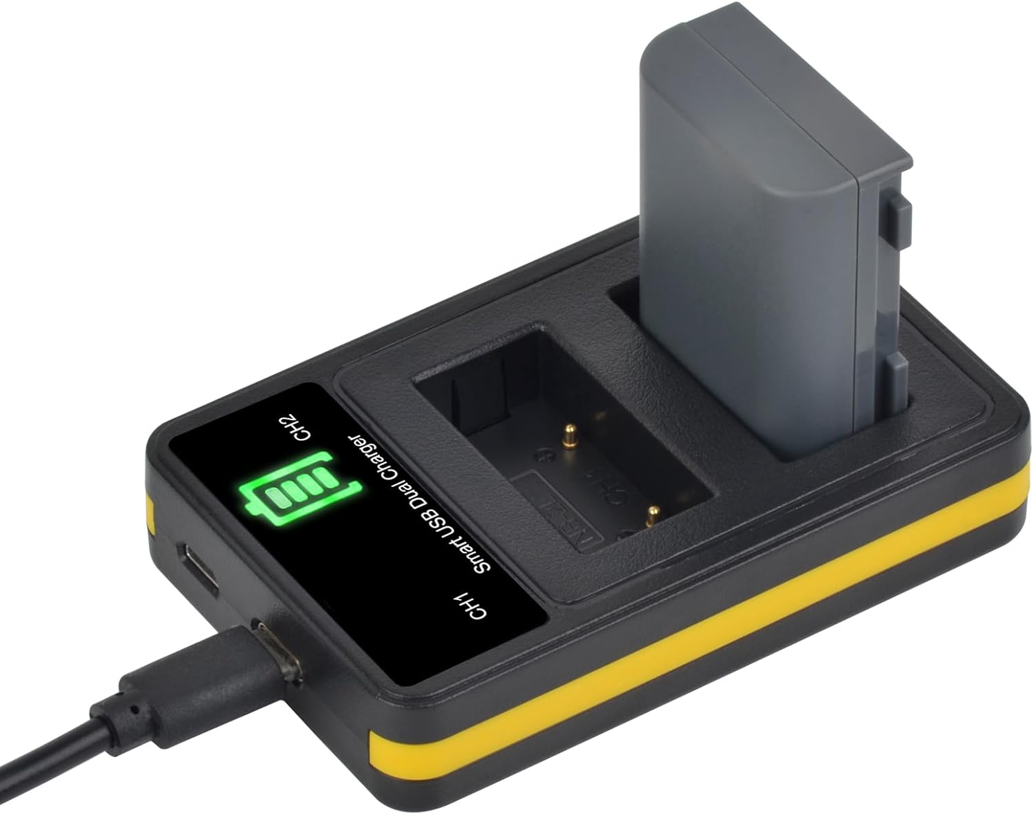 Paquete de 2 baterías NB-2L NB-2LH y LED Dual USB Charger Kit para Canon NB-2L NB-2LH BP-2LH y Canon DC301 DC310 DC320 DC330 DC410 DC420 Elura 40 50
