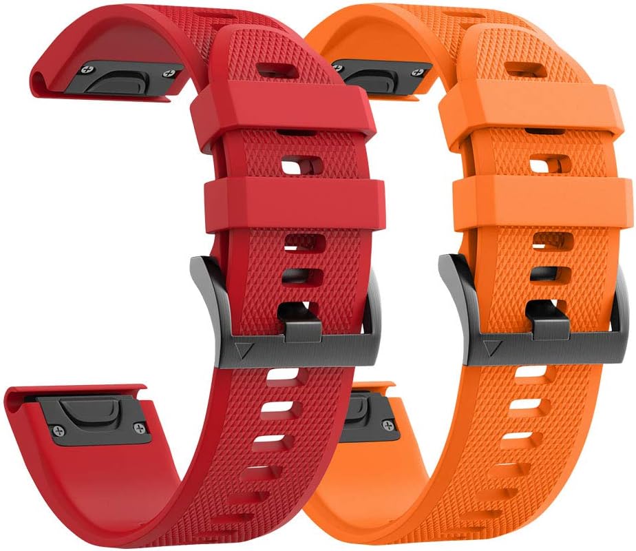 NotoCity Compatible con Forerunner 935 Correa de reloj de silicona de repuesto para Fenix 5Fenix 5 PlusFenix 6Fenix 6 ProForerunner 935945Approach