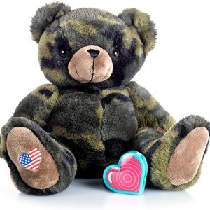 My Baby’s Heartbeat Bear Animal de peluche grabable para reproducción de ultrasonidos y mensajes dulces, revelación de género, oso patriota My Baby’s Heartbeat Bear Animal de peluche grabable para reproducción de ultrasonidos y mensajes dulces, revelación de género, oso patriota