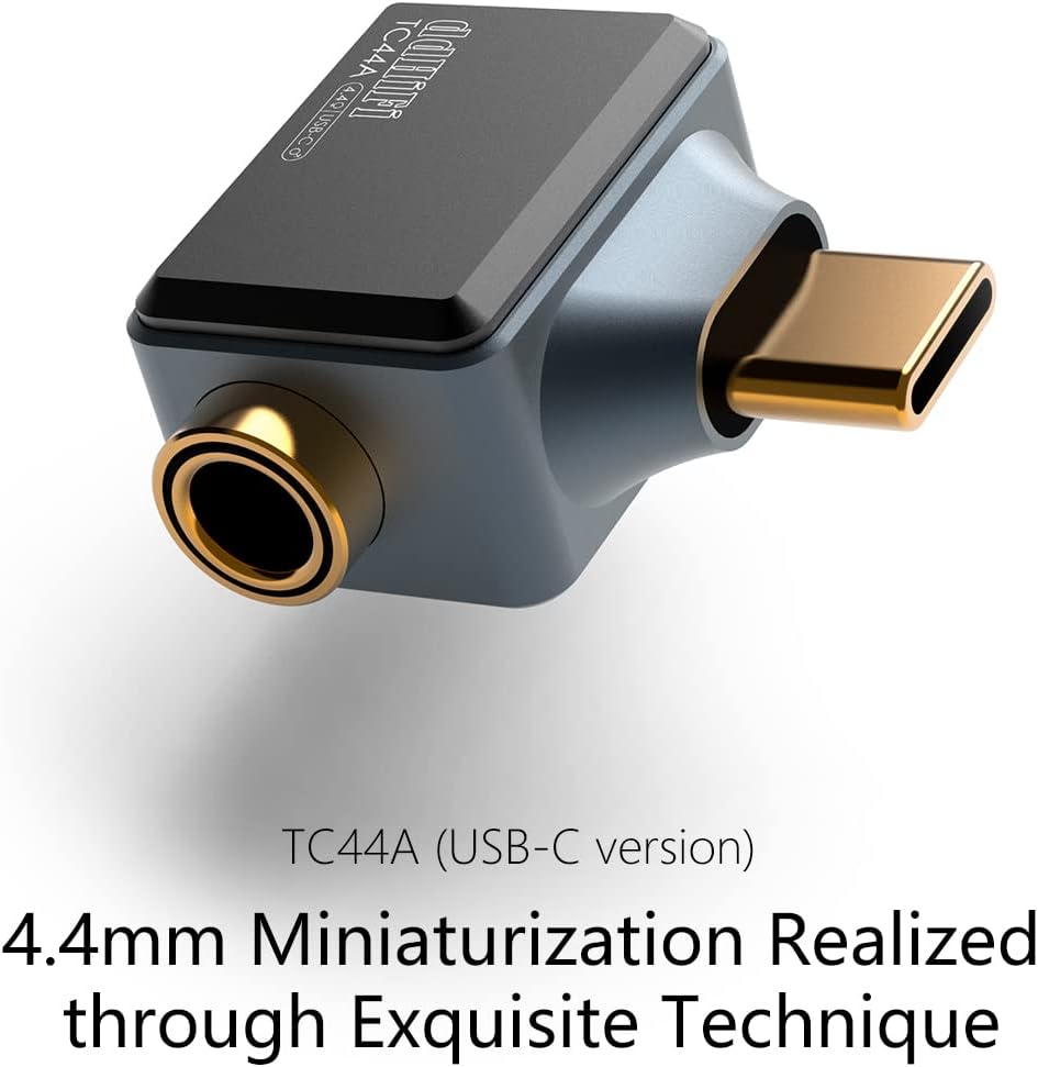 DD ddHiFi TC44A USB-CTipo-C a 0.173 in Adaptador de conector de auriculares de un solo extremo, convertidor de audio para auricularesauriculares