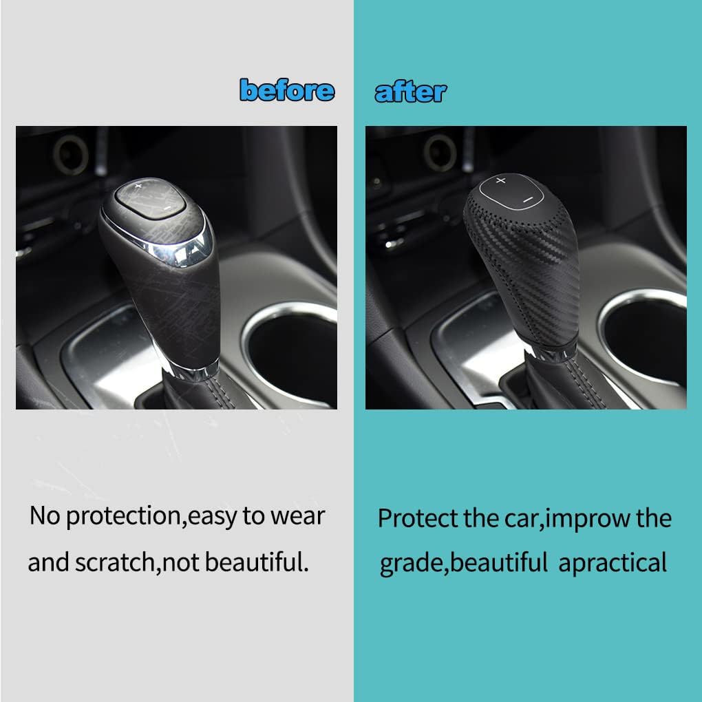 Funda protectora de piel auténtica automática para palanca de cambios para Chevrolet Equinox Malibu Chevy Accesorios (B2)