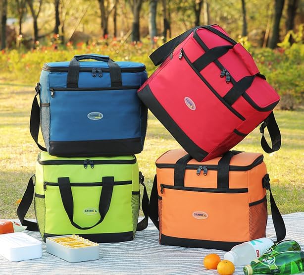 MAXBA Lonchera plegable a prueba de fugas con correas ajustables, bolsa de almuerzo para mujereshombres, lonchera aislada para adultos, bolsa